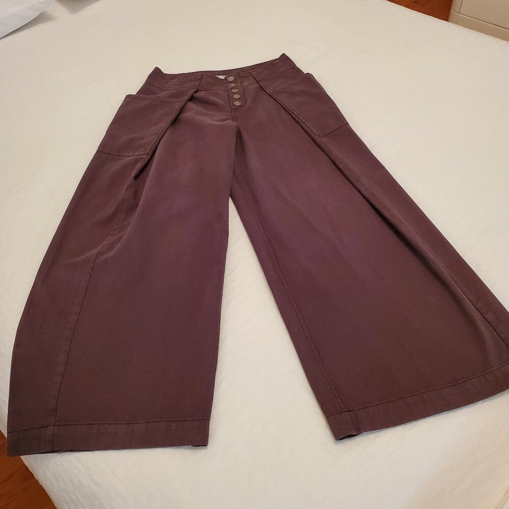 FREE PEOPLE WIDE LEG BLACK PANTS